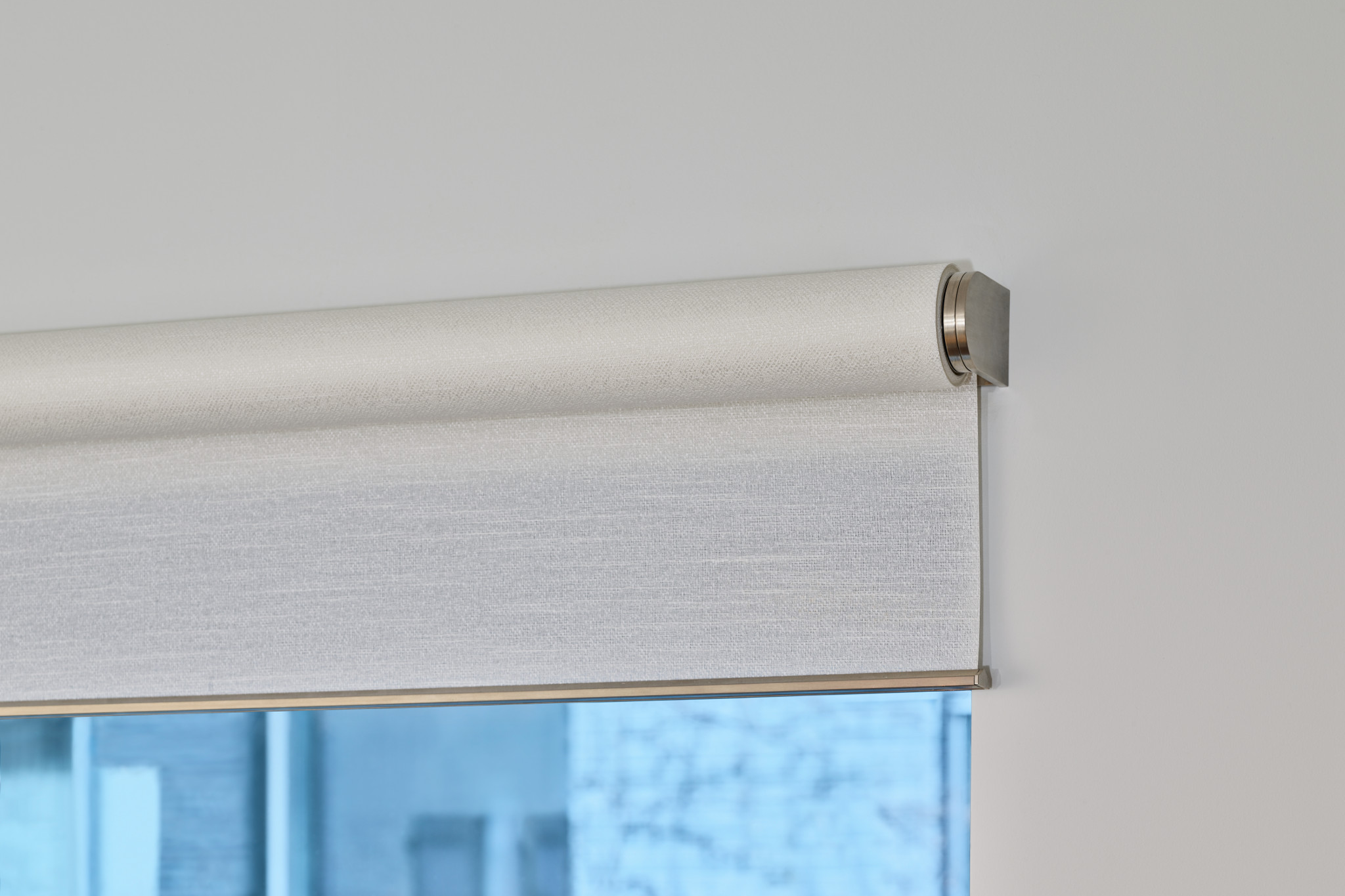 Close Up of Lutron Motorized Roller Shade