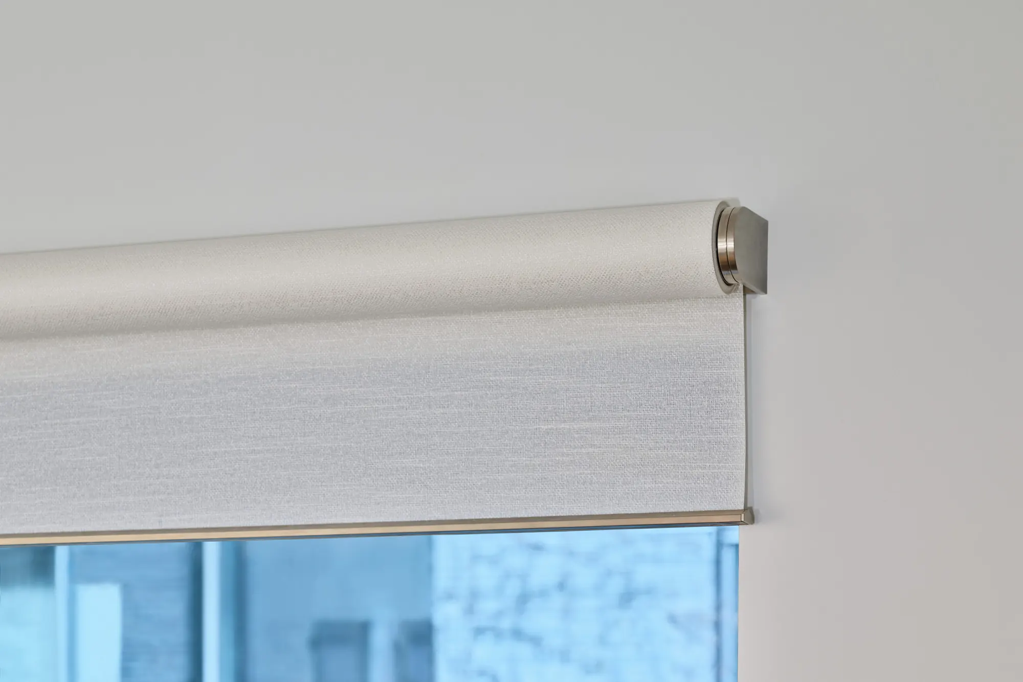 Close Up of Lutron Motorized Roller Shade
